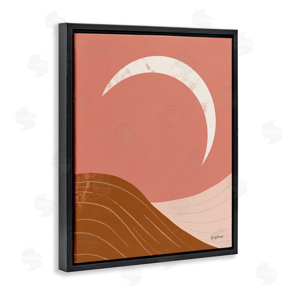 Stupell Industries Becky Thorns | Desert Crescent Moon Abstract Mountains Terracotta Landscape Wall Art