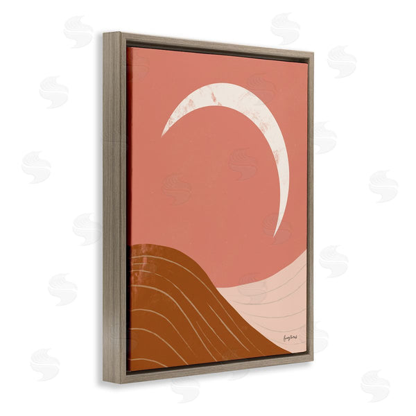Stupell Industries Becky Thorns | Desert Crescent Moon Abstract Mountains Terracotta Landscape Wall Art