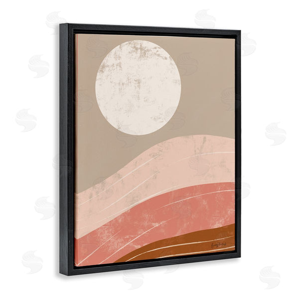 Stupell Industries Becky Thorns | Desert Sun Over Abstract Mountain Landscape Terracotta Brown Wall Art