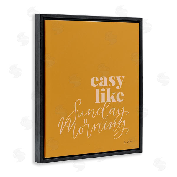 Stupell Industries Becky Thorns | Easy Like Sunday Morning Phrase Minimal Orange Pink Wall Art