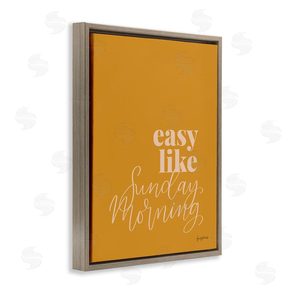 Stupell Industries Becky Thorns | Easy Like Sunday Morning Phrase Minimal Orange Pink Wall Art