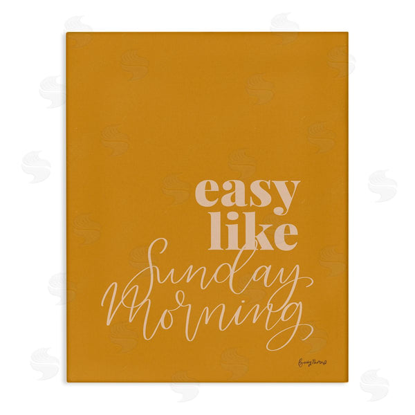 stupell industries Becky Thorns | Easy Like Sunday Morning Phrase Minimal Orange Pink Wall Art