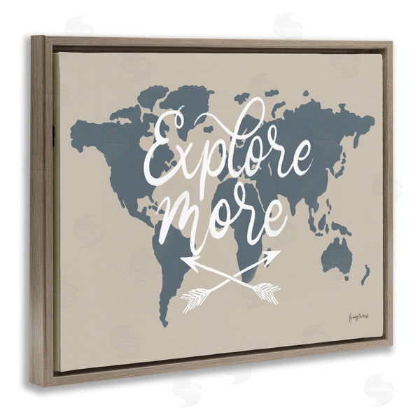 Stupell Industries Becky Thorns | Explore More Sentiment Crossed Arrows World Map Wall Art