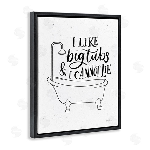 Stupell Industries Becky Thorns | I Like Big Tubs Bathroom Funny