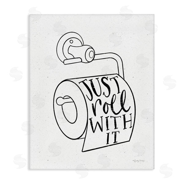 stupell industries Becky Thorns | Just Roll With It Toilet Paper