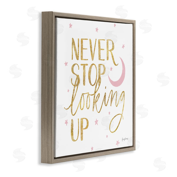 Stupell Industries Becky Thorns | Never Stop Looking Up Glam Wall Art