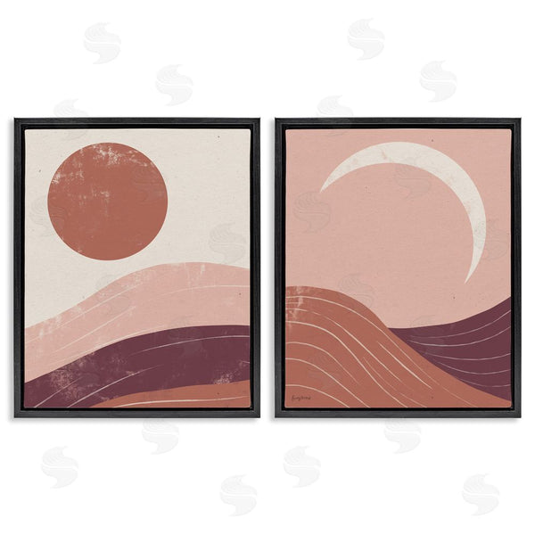 Stupell Industries Becky Thorns | Sun And Moon Sunrise Sunset Desert Collage Wall Art