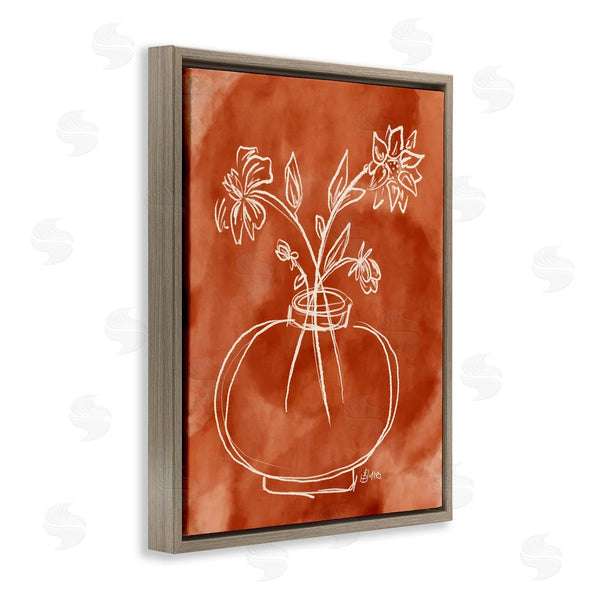 Stupell Industries Beki Marquardt | Ember Tone Minimal Flowers