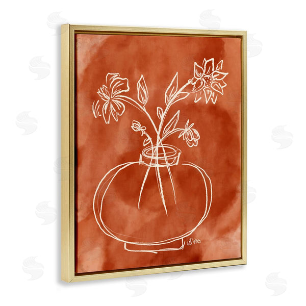 Stupell Industries Beki Marquardt | Ember Tone Minimal Flowers