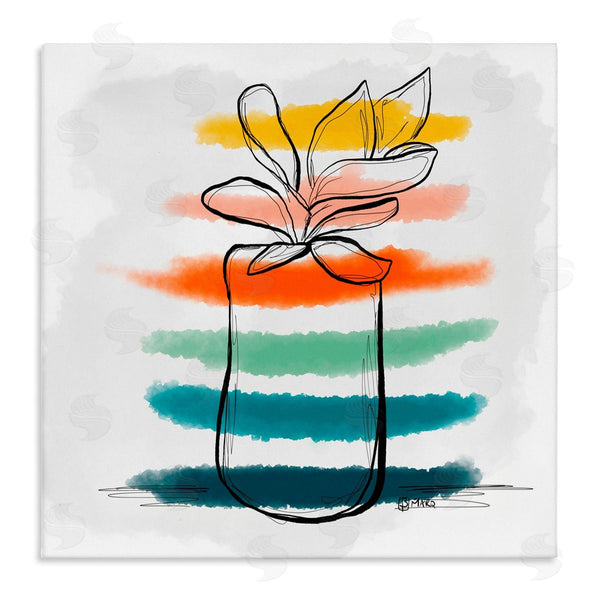 stupell industries Beki Marquardt | Plant with Color Streaks