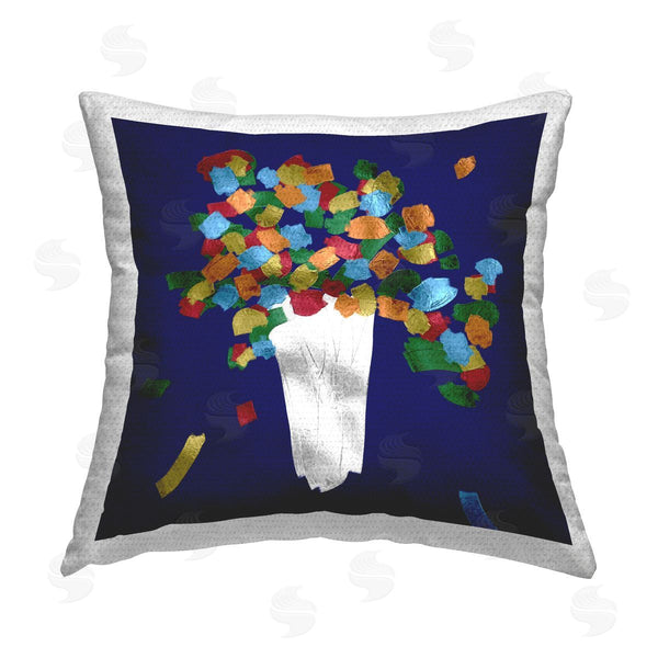 Stupell Industries Bellassai Art | Abstract Flower Vase Printed Throw Pillow