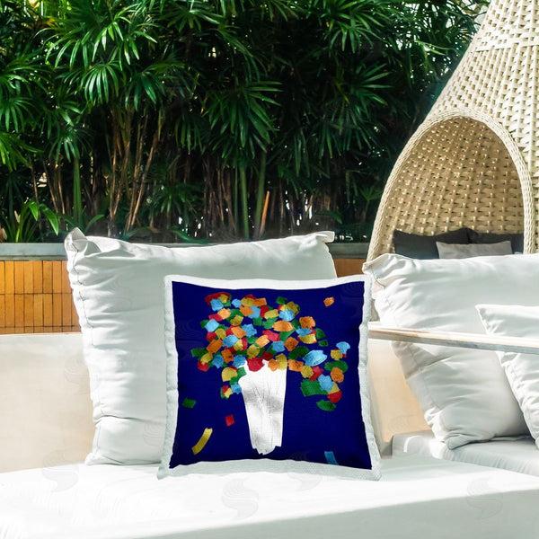 Stupell Industries Bellassai Art | Abstract Flower Vase Printed Throw Pillow