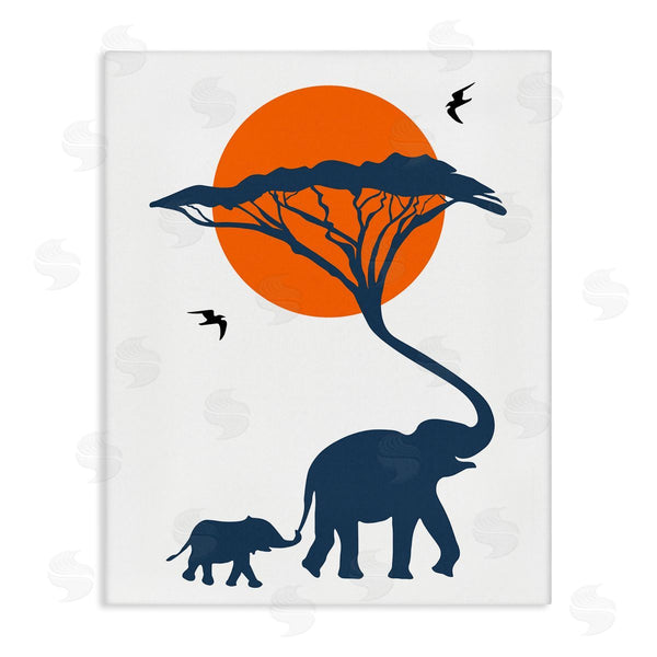 stupell industries Bellassai Art | African Safari Elephant Family Wall Art