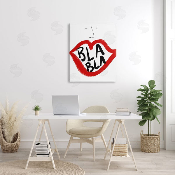 Stupell Industries Bellassai Art | Bla Bla Red Lips Wall Art