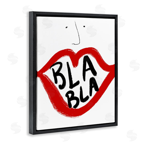 Stupell Industries Bellassai Art | Bla Bla Red Lips Wall Art