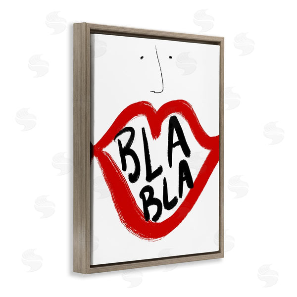 Stupell Industries Bellassai Art | Bla Bla Red Lips Wall Art