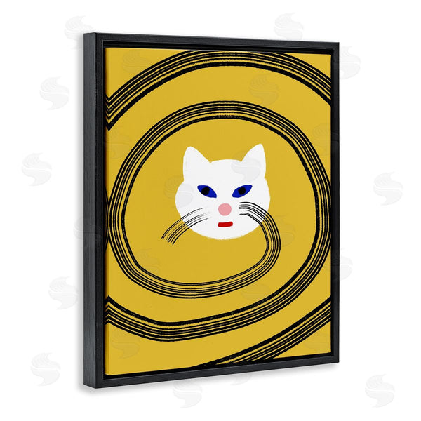 Stupell Industries Bellassai Art | Cat Whiskers Meow Over Yellow Wall Art