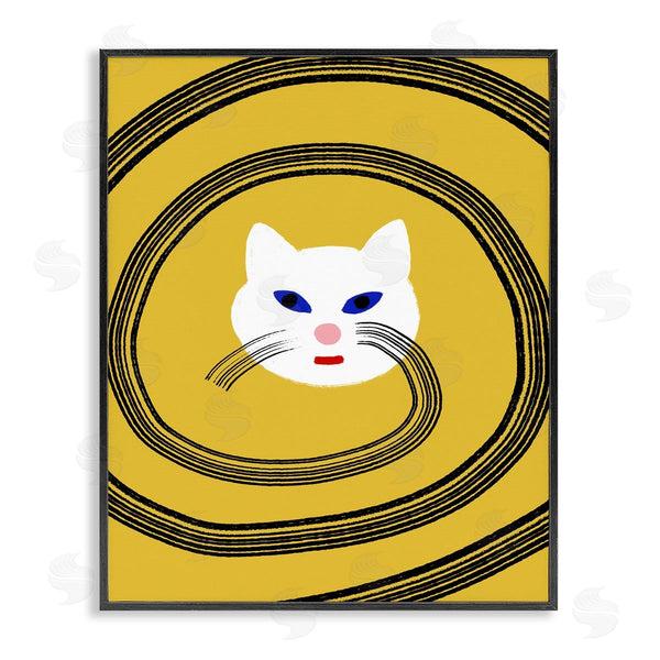 stupell industries Bellassai Art | Cat Whiskers Meow over Yellow Wall Art