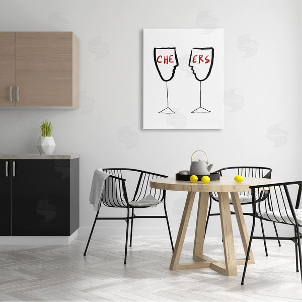 Stupell Industries Bellassai Art | Cheers With Wine Glasses Wall Art