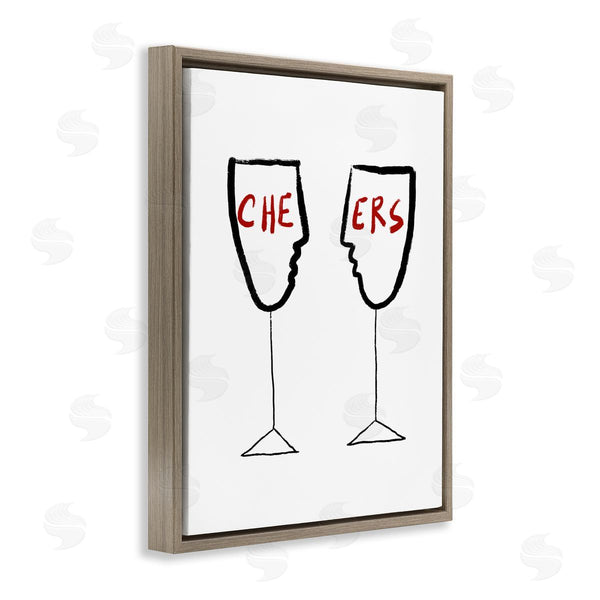 Stupell Industries Bellassai Art | Cheers With Wine Glasses Wall Art