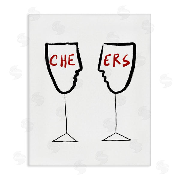 stupell industries Bellassai Art | Cheers with Wine Glasses Wall Art