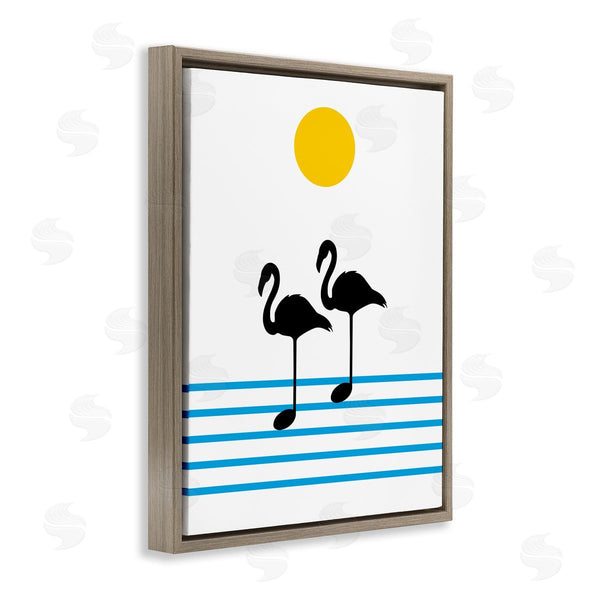 Stupell Industries Bellassai Art | Flamingo Silhouette Music Chart Wall Art