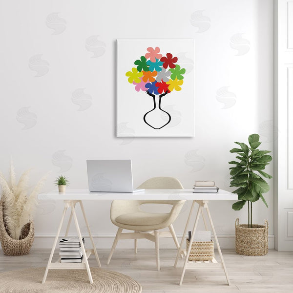 Stupell Industries Bellassai Art | Hands Holding Retro Florals Wall Art