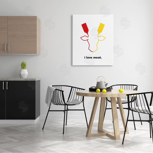 Stupell Industries Bellassai Art | Ketchup & Mustard I Love Meat Wall Art