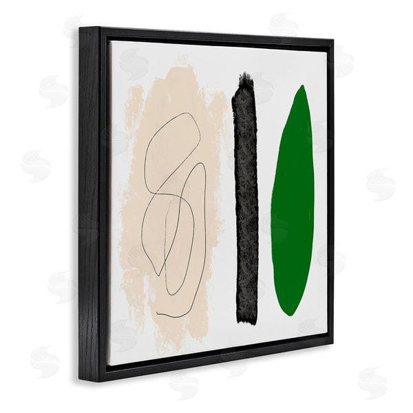 Stupell Industries Bellassai Art | Modern Abstract Nature Study Shape Collage Green Beige Wall Art