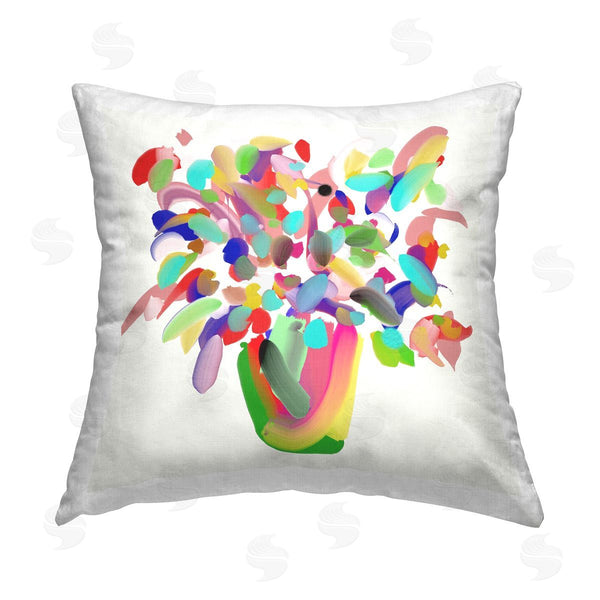 stupell industries Bellassai Art | Mood Flowers Bold Bouquet Printed Throw Pillow