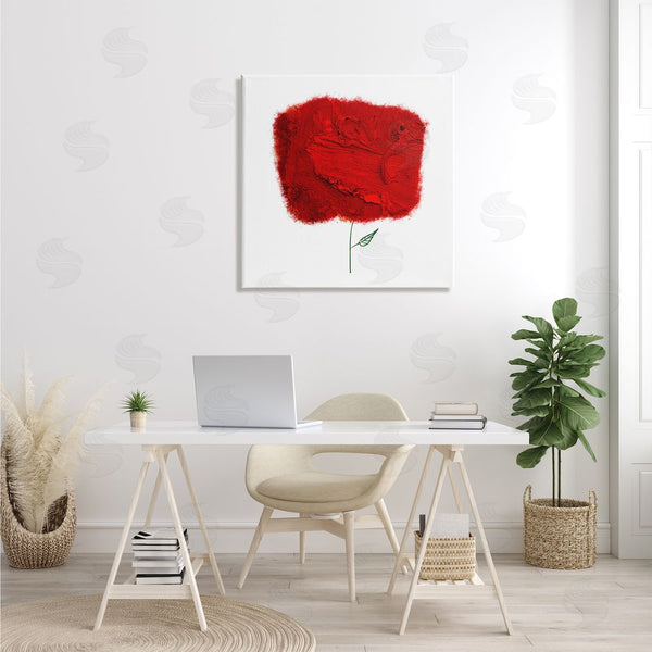 Stupell Industries Bellassai Art | Nerudo Rose Abstract Interpretation Modern Red Floral Wall Art