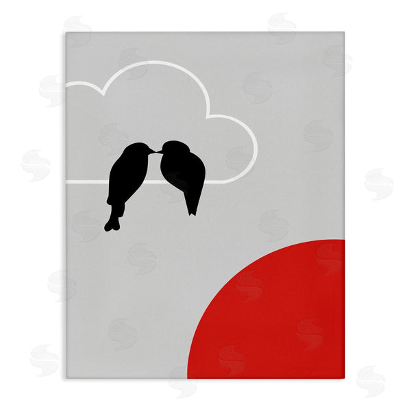 stupell industries Bellassai Art | Pair of Birds Kissing Wall Art