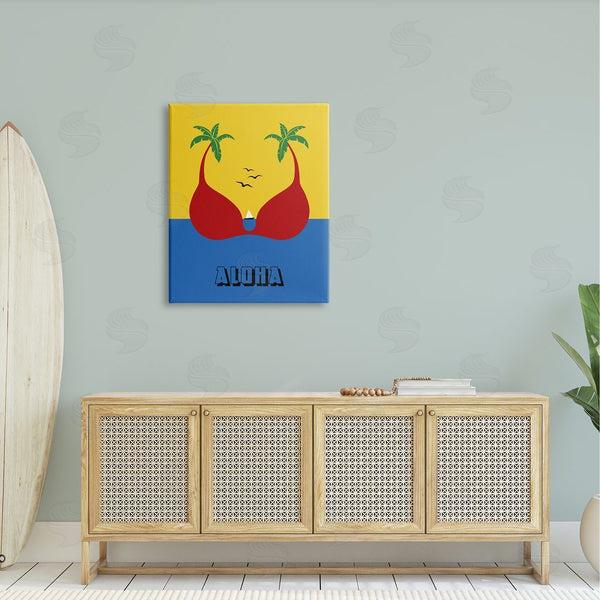 Stupell Industries Bellassai Art | Tropical Aloha Palm Trees Wall Art