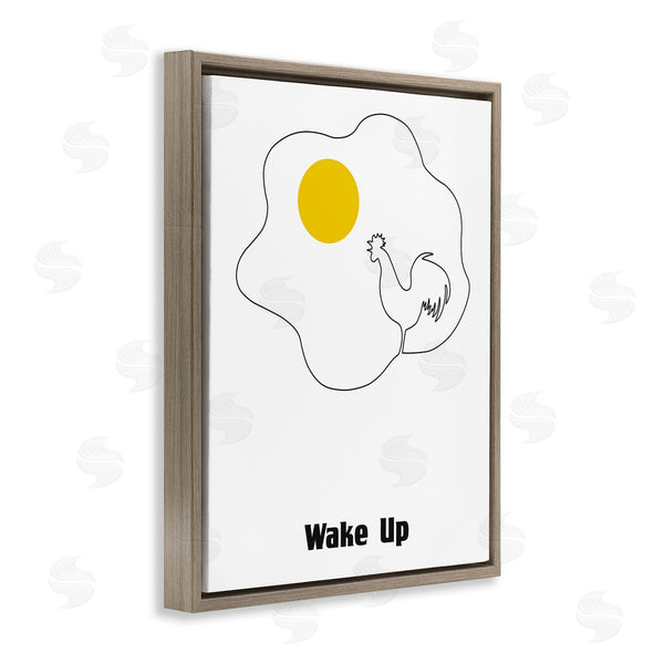 Stupell Industries Bellassai Art | Wake Up Fried Egg Wall Art