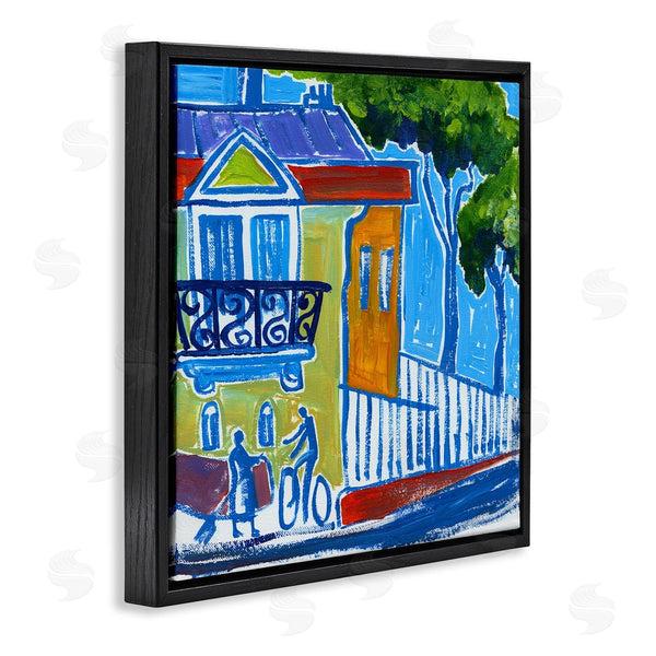 Stupell Industries Ben Mann | Abstract City Corner Modern Style Town Buildings Wall Art