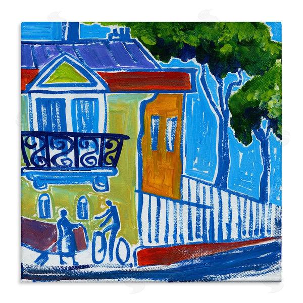 stupell industries Ben Mann | Abstract City Corner Modern Style Town Buildings Wall Art