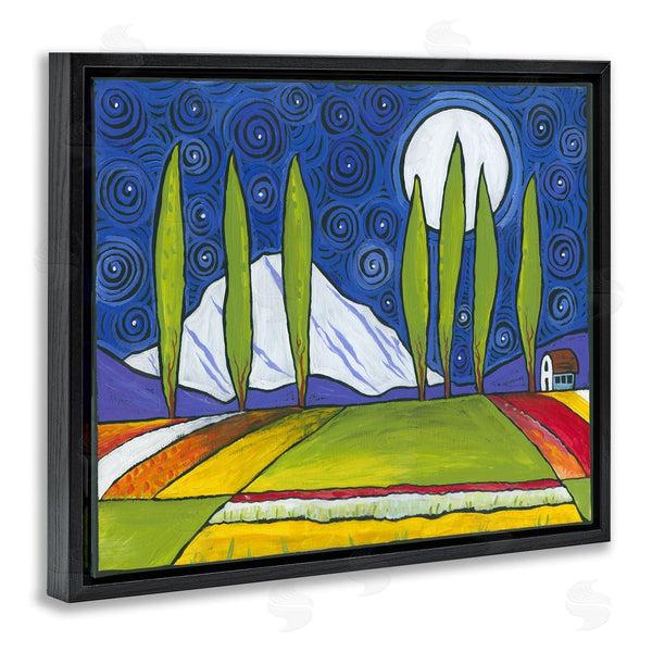 Stupell Industries Ben Mann | Modern Farmland Crops Abstract Sky Swirls Pattern Wall Art