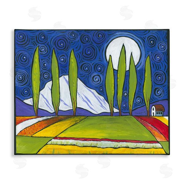 stupell industries Ben Mann | Modern Farmland Crops Abstract Sky Swirls Pattern Wall Art