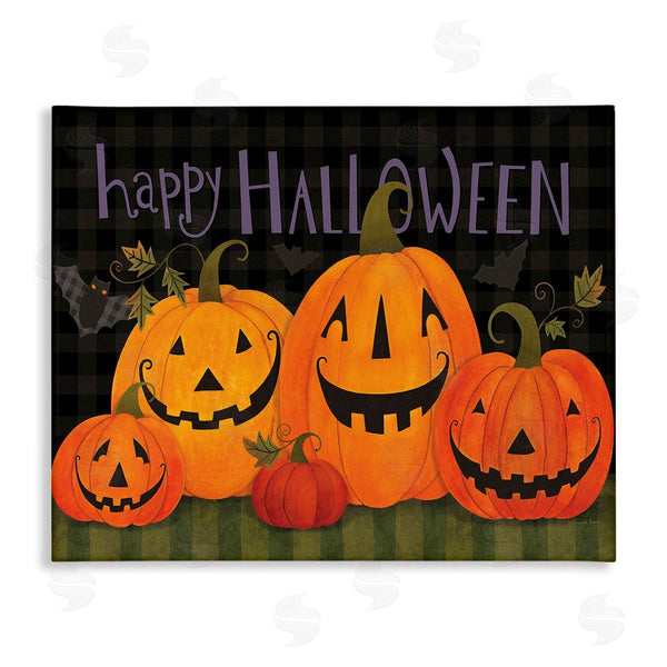 stupell industries Bernadette Deming | Halloween Smiling Jack-o-Lanterns Wall Art