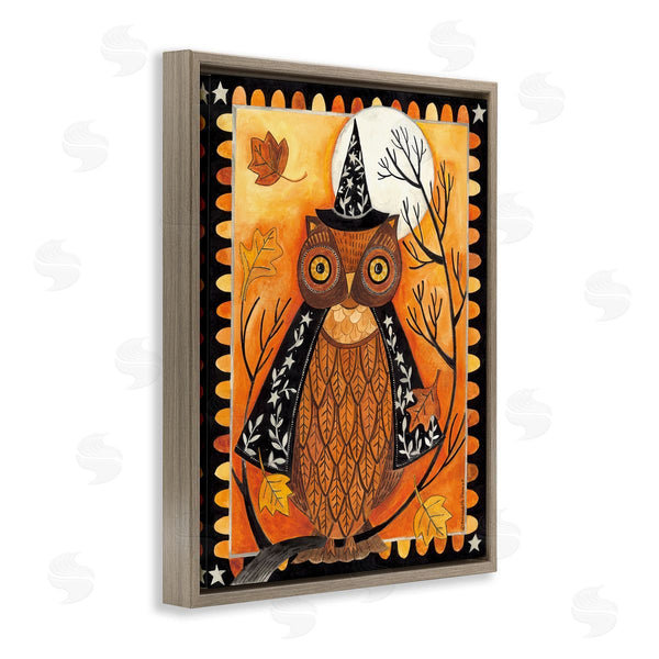 Stupell Industries Bernadette Deming | Seasonal Autumn Owl Moonlit Night Wall Art