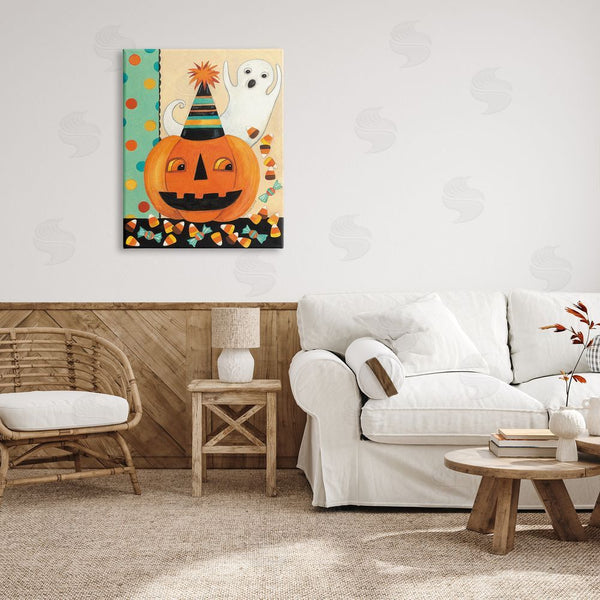 Stupell Industries Bernadette Deming | Vintage Halloween Candy Pattern Wall Art