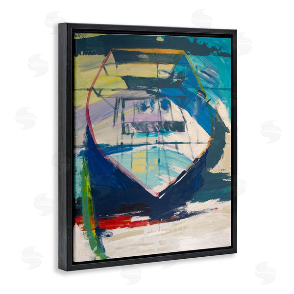 Stupell Industries Beth A. Forst | Abstract Row Boat On Beach Coast Expressive Paint Wall Art
