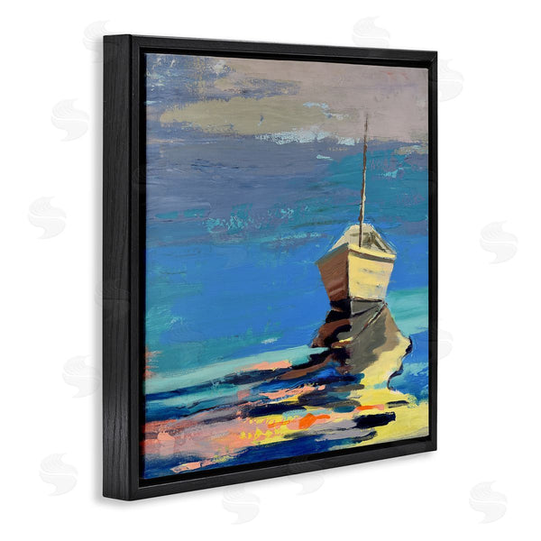 Stupell Industries Beth A. Forst | Cozy Fishing Boat Impressionist Sunset Painting Wall Art