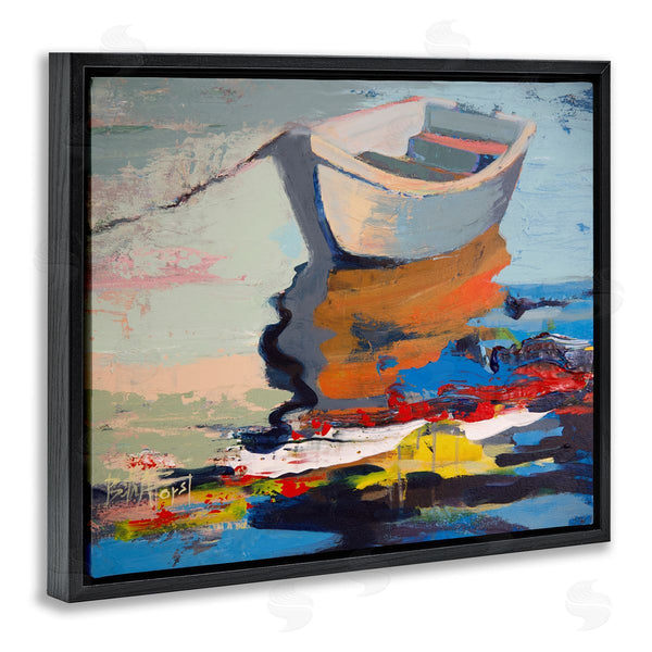 Stupell Industries Beth A. Forst | Simple Rowboat Reflection In Abstract Lake Water Wall Art