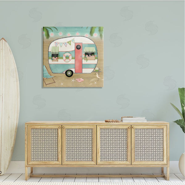 Stupell Industries Beth Albert | Festive Country Trailer Beach Chair Starfish Sandals Wall Art