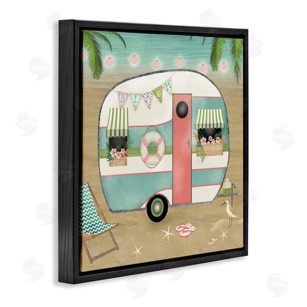 Stupell Industries Beth Albert | Festive Country Trailer Beach Chair Starfish Sandals Wall Art