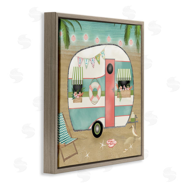 Stupell Industries Beth Albert | Festive Country Trailer Beach Chair Starfish Sandals Wall Art