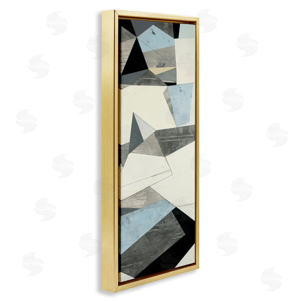 Stupell Industries Beth Ann Lawson | Angular Shapes Blue Grey Abstraction