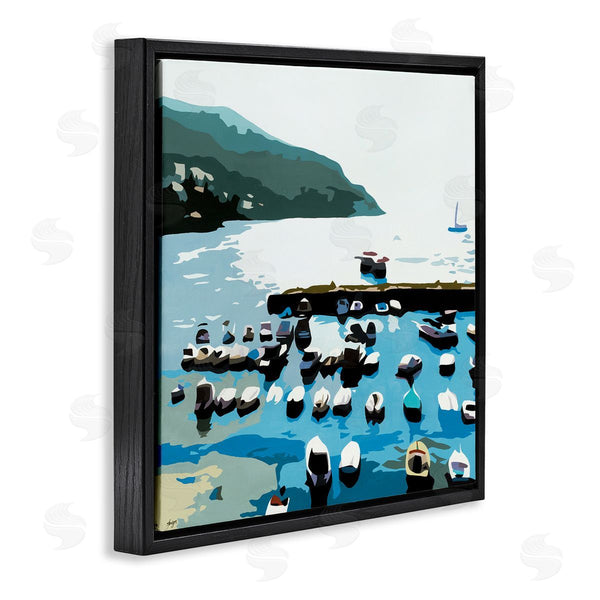 Stupell Industries Beth Ann Lawson | Boating Docks At Lake Soft Edge Nautical Landscape