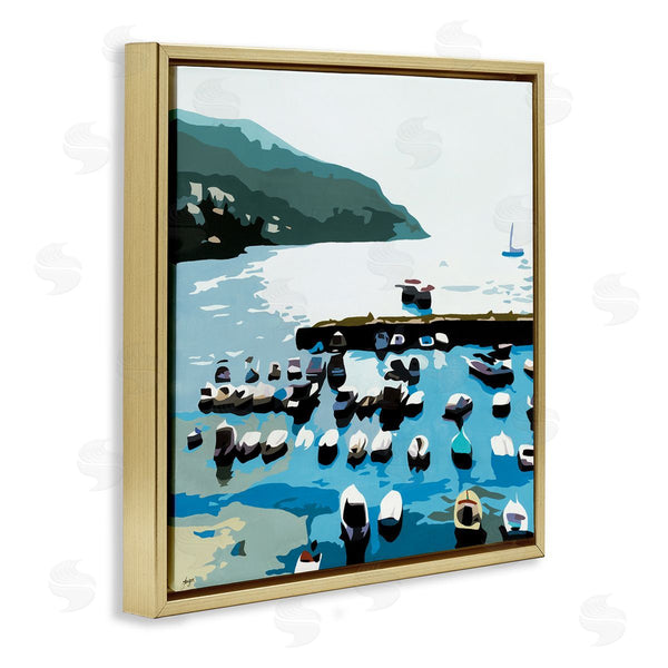 Stupell Industries Beth Ann Lawson | Boating Docks At Lake Soft Edge Nautical Landscape